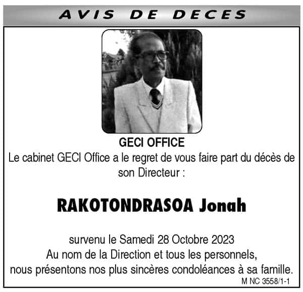 Image à la une de Nécrologie du 31 octobre 2023