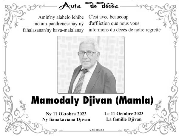 Image à la une de Nécrologie 13 octobre 2023