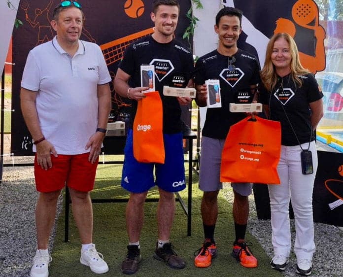 Image à la une de Fitia et Miarana confirment « Padel Master Orange » et Marin Corentin reprend le titre.