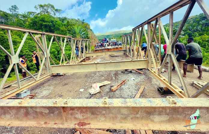 Image à la une de RN6 : Pont modulaire installé au PK 400, circulation rétablie