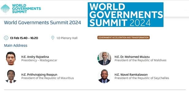 Image à la une de Dubai. Manatrika ny WGS 2024 ny Filoha Andry Rajoelina izay handray fitenenana
