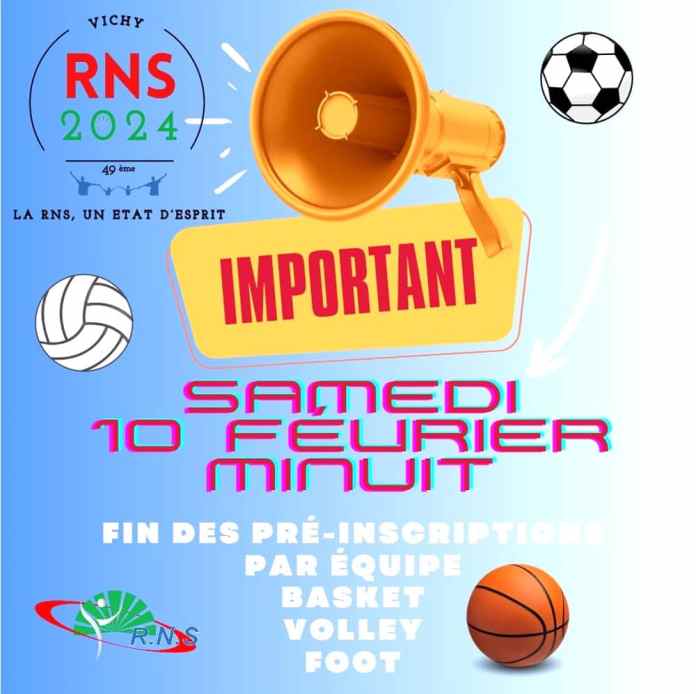 Image à la une de 49e RNS 2024 : Fin de la préinscription pour les sports collectifs