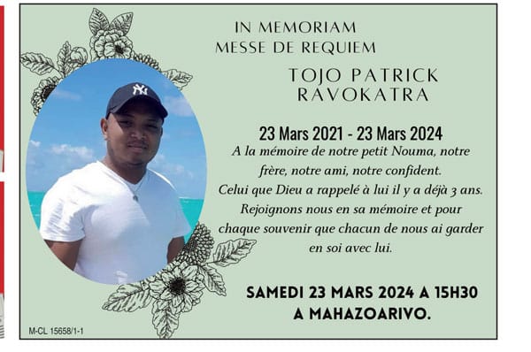 Image à la une de Nécrologie 23 mars 2024