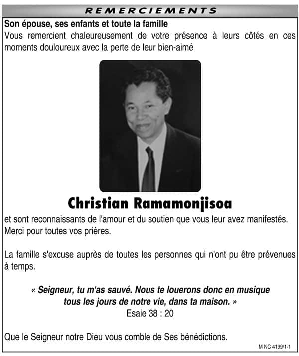 Image à la une de Nécrologie du 22 avril 2024