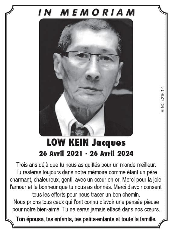 Image à la une de Nécrologie du 26 avril 2024