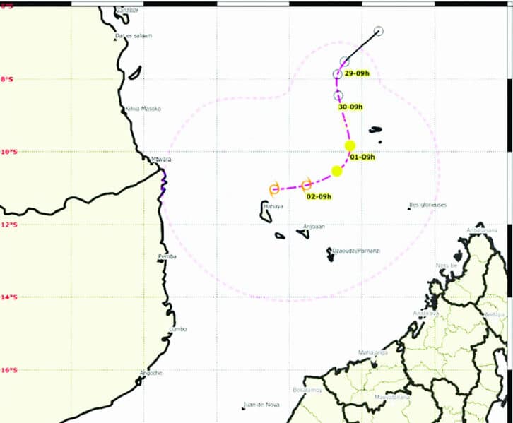 Image à la une de MÉTÉO – L’impact direct d’un cyclone écarté
