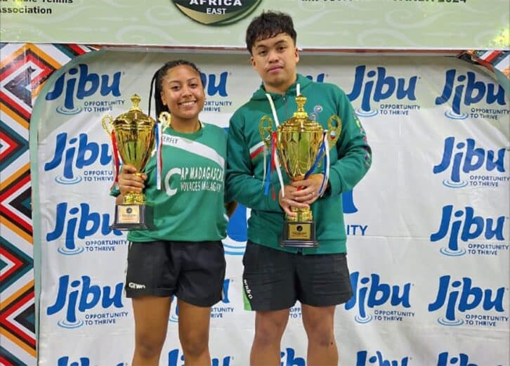 Image à la une de TENNIS DE TABLE – AFRIQUE ZONE EST – Hanitra et Fabio se parent d’or