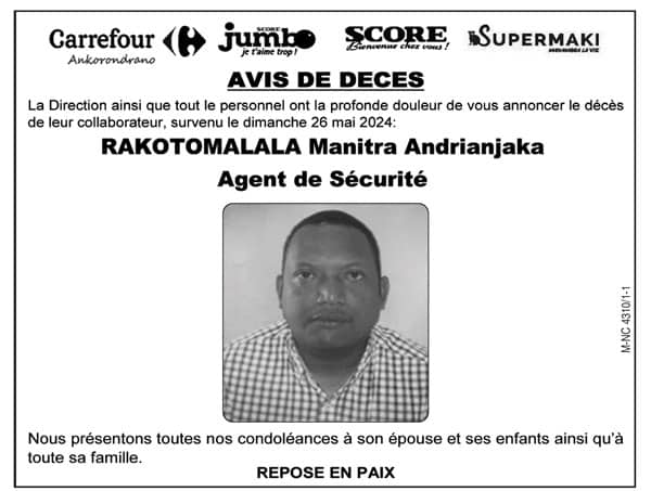 Image à la une de Nécrologie du 28 mai 2024