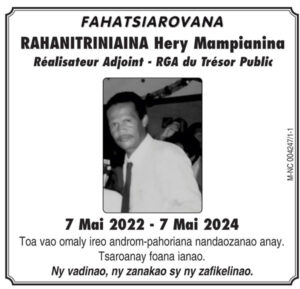 Image à la une de Nécrologie du 07 mai 2024