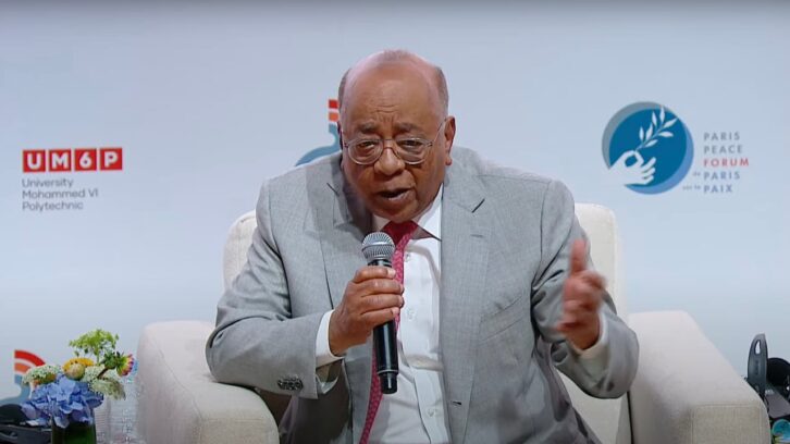Image à la une de Mo Ibrahim, Ángel Gurría, Nadia Fettah, Pascal Lamy… Le Paris Peace Forum cherche des « transitions justes » au Maroc