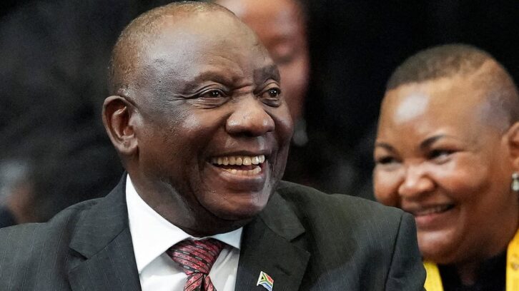 Image à la une de Cyril Ramaphosa, la victoire d’un rescapé politique