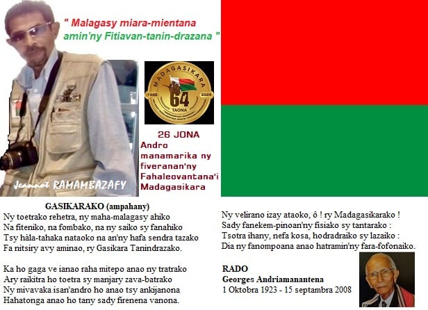 Image à la une de Lapan’ny Tananan’Antananarivo, Zoma 07 Jona 2024. Fanombohana amin’ny fomba ofisialy ny fankalazana ny faha-64 taona niverenan’ny Fahalaovantenan’i Madagasikara