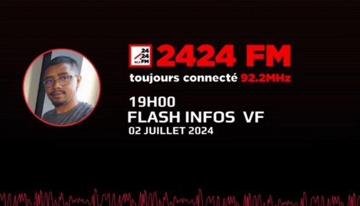 Image à la une de Flash infos de 16h | 2 Juillet 2024