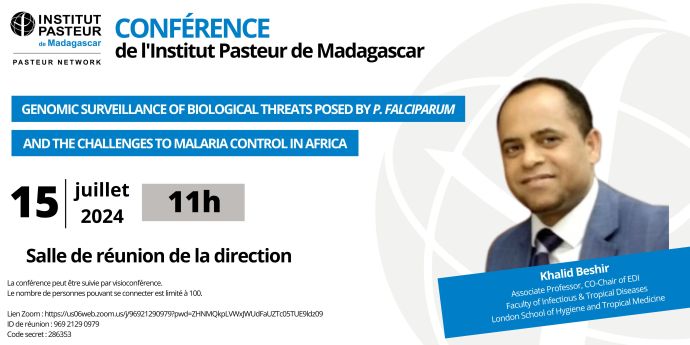 Image à la une de Conférence de l’Institut Pasteur de Madagascar : le 15 juillet 2024 à 11h