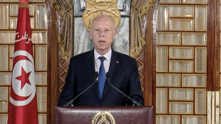 Image à la une de Kaïs Saïed, du discours de président à celui de candidat