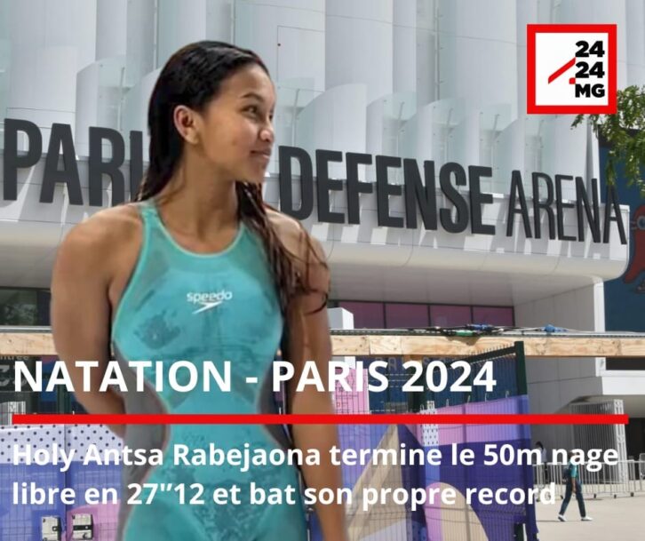 Image à la une de JEUX OLYMPIQUES – Holy Antsa Rabejaona se classe 39ème sur 79 au 50m nage libre