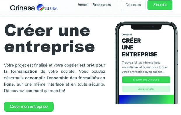 Image à la une de Déploiement de la plateforme « Orinasa » – Le délai de création d’une société passe de 4 jours à 48 heures