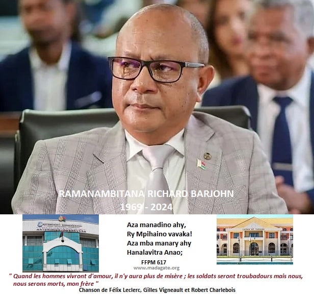 Image à la une de Richard Ramanambitana. Ny adidy tsy an’olon-dratsy… Lapan’ny Tanànan’Antananarivo, 13 septambra 2024 SARY 1