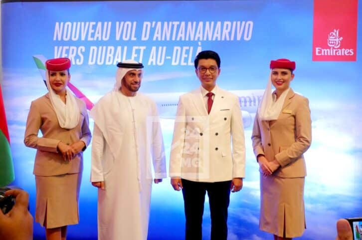 Image à la une de TRANSPORT AERIEN – Andry Rajoelina qualifie l’inauguration de la ligne Dubaï- Antananarivo de “moment historique”