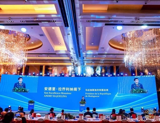 Image à la une de Beijing. Intervention du Président Andry Rajoelina, lors de la Table ronde sur le Développement économique Madagascar-Chine 2024