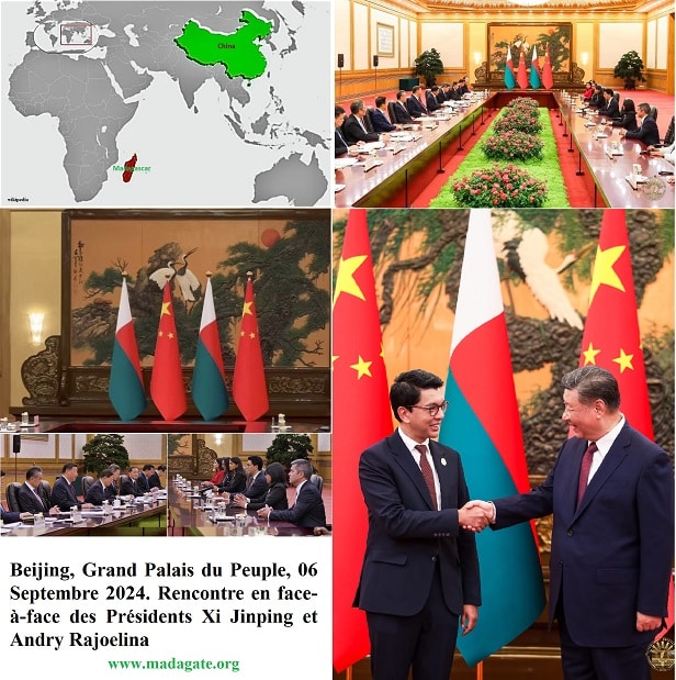 Image à la une de Beijing, Grand Palais du Peuple, 06 Septembre 2024. Rencontre en face-à-face des Présidents Xi Jinping et Andry Rajoelina