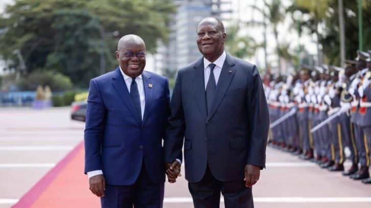 Image à la une de Alassane Ouattara et Nana Akufo-Addo, les dessous d’un tête-à-tête entre amis