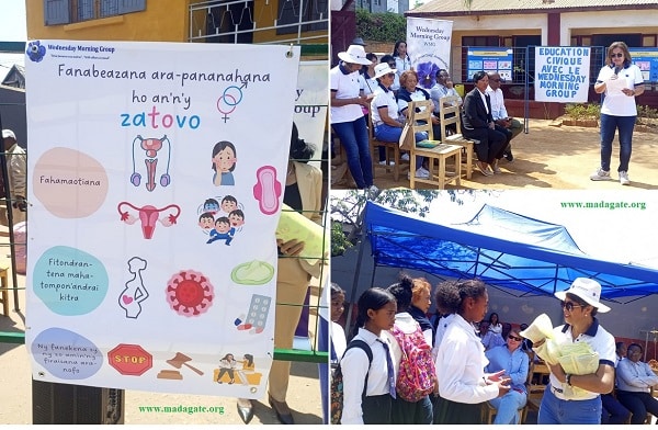 Image à la une de WMG Madagascar. Deux actions à l’EPP Imerinafovoany et au CEG Talamaty dans le cadre de l’éducation civique, sexuelle et de la prévention contre les MST destinées aux adolescents