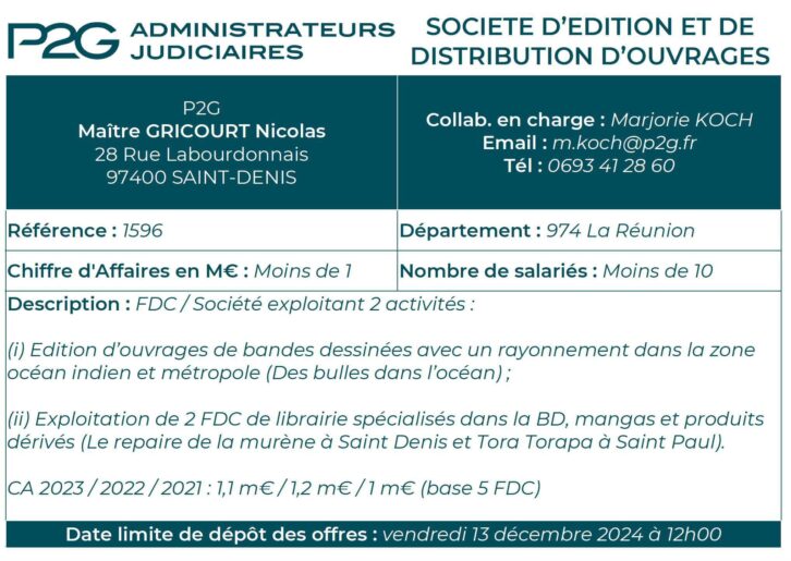 Image à la une de BANDE DESSINEE – La maison d’éditions Des bulles dans l’océan cherche preneur