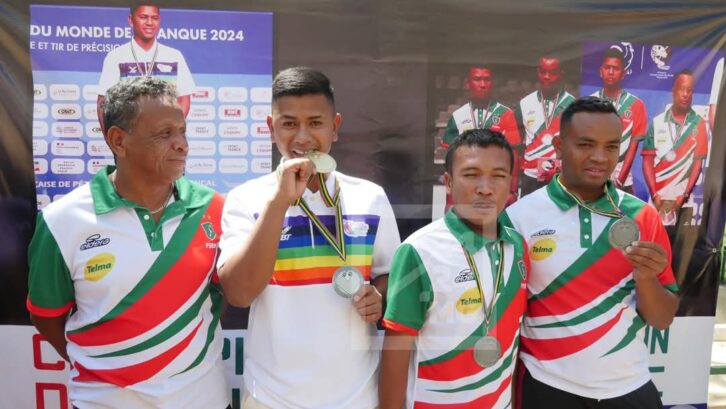 Image à la une de PETANQUE – Le champion du monde en tir de précision et les vice-champions du monde en triplette accueillis en héros au stade Barea