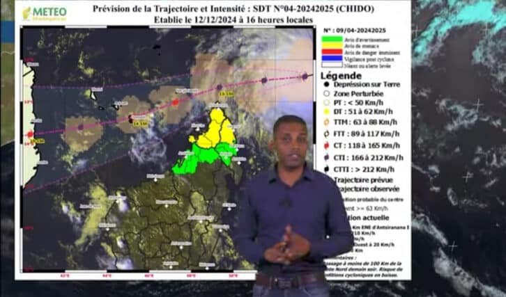 Image à la une de CYCLONE – Chido frôlerait le Nord