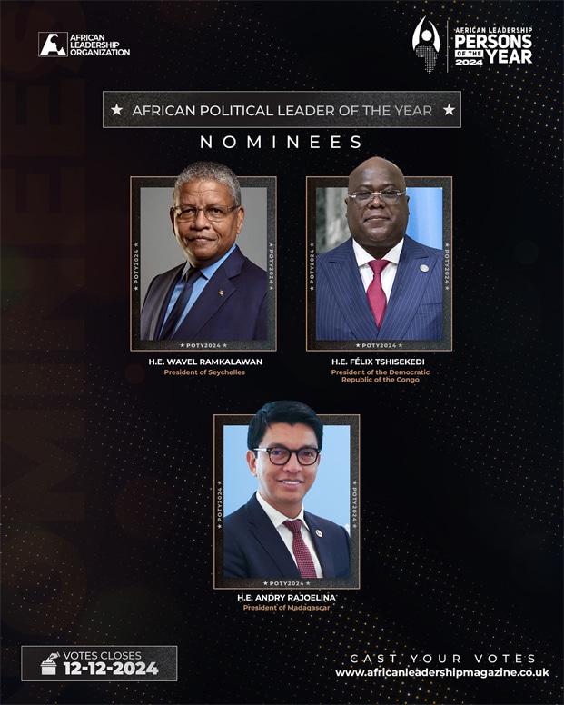 Image à la une de African Persons of the Year – Rajoelina en lice pour être leader politique africain 2024