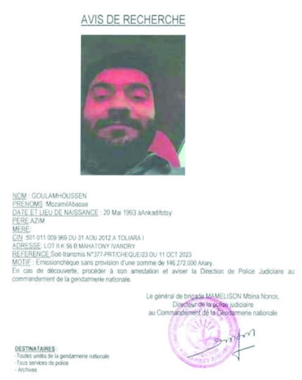 Image à la une de Chèques sans provision – Un Indopakistanais s’enfuit avec plus de 146 millions ariary