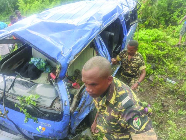 Image à la une de Série d’accidents imputés aux taxis-brousse – 2 décès et 26 blessés