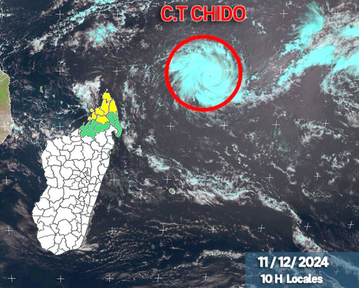 Image à la une de Météo : Chido devient cyclone tropical et continue à s’intensifier