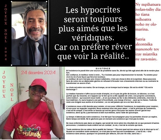 Image à la une de ANTANANARIVO. 24 DESAMBRA 2024. NY FISIANAO ETO AN-TANY (TON EXISTENCE ICI-BAS)