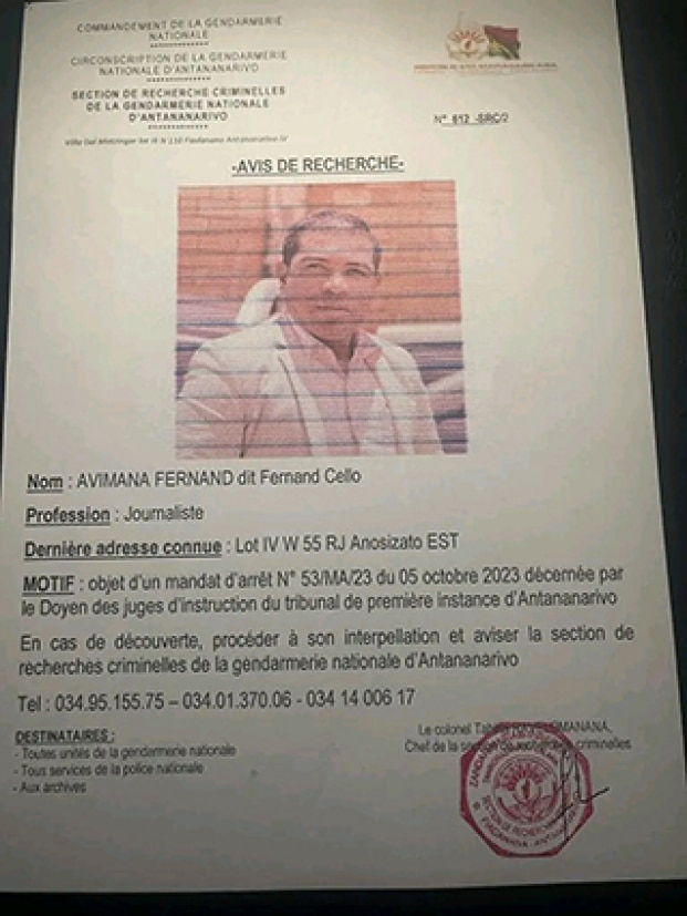Image à la une de Diffusion de fausses nouvelles – Le journaliste Fernand Cello jeté à Antanimora