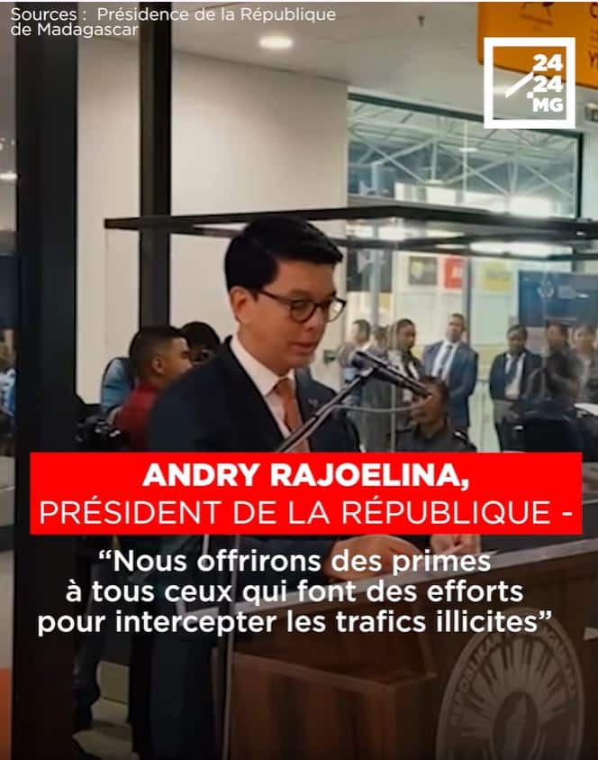 Image à la une de ANDRY RAJOELINA, PRÉSIDENT DE LA RÉPUBLIQUE – “Nous offrirons des primes à tous ceux qui font des efforts pour intercepter les trafics illicites”