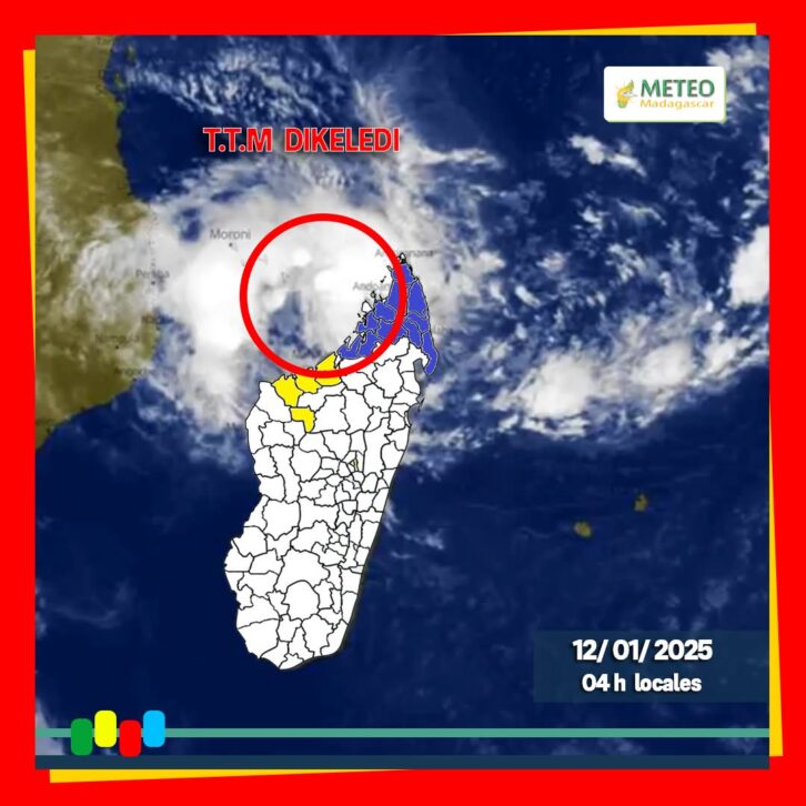 Image à la une de METEO – Dikeledi ressort en mer par les côtes d’Ambilobe vers 23h15