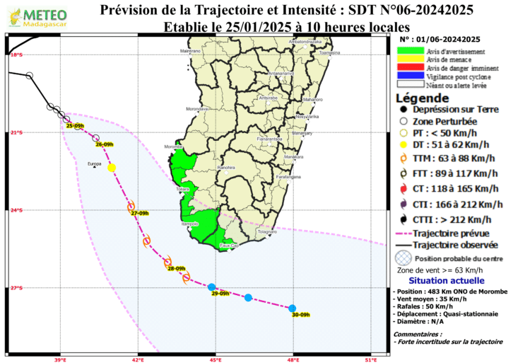 Image à la une de METEO – Quelques districts d’Atsimo Andrefana et d’Androy en alerte verte pour cause de tempête à venir