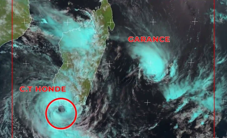 Image à la une de METEOROLOGIE – Le cyclone tropical Honde provoque des coups de vents de 90km/h dans le Sud de Madagascar