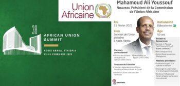 Image à la une de UA (Union africaine). Ali Mahamoud Youssouf succède à Moussa Faki Mahamat à la Présidence de la Commission. Mais qu’est-ce que ces entités?