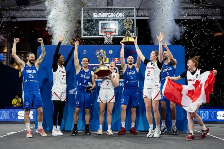 Image à la une de BASKETBALL – La Serbie chez les hommes et le Canada chez les dames remportent la Fiba 3×3 Champions Cup