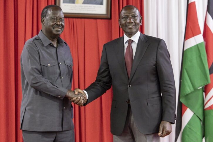 Image à la une de Au Kenya, William Ruto et Raila Odinga officialisent leur partenariat