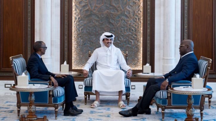 Image à la une de Félix Tshisekedi et Paul Kagame à Doha : beaucoup de bruit pour rien ?
