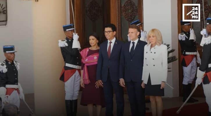 Image à la une de VISITE D’ETAT – Une journée marathon pour Emmanuel Macron et Andry Rajoelina