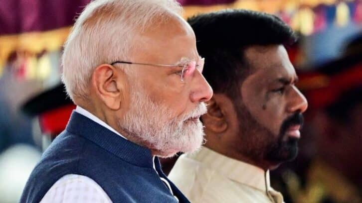 Image à la une de Le Premier ministre indien Modi conclut des accords de défense et sur l’énergie avec le Sri Lanka