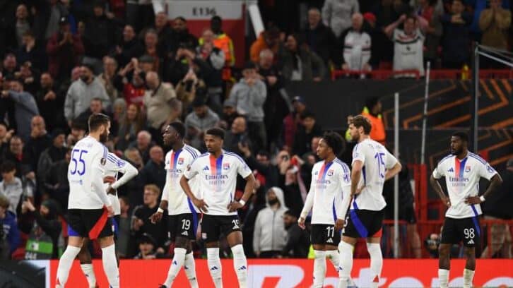 Image à la une de Ligue Europa: l’OL finit en enfer chez Manchester (5-4)