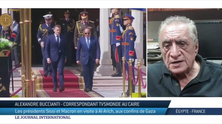 Image à la une de Les présidents al-Sissi et Macron à Al-Arich aux confins de Gaza