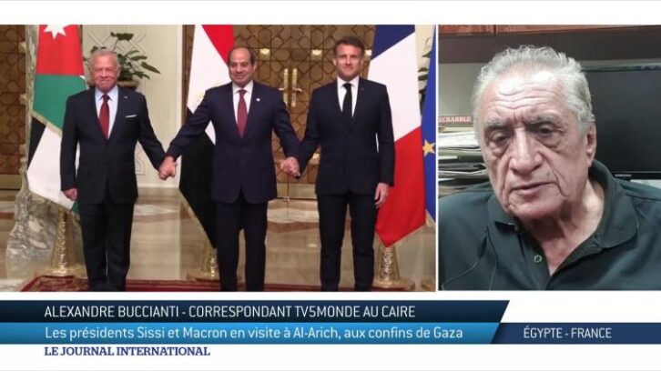 Image à la une de Egypte-France : les présidents al-Sissi et Macron à Al-Arich