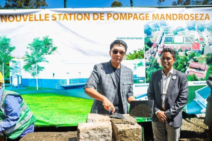 Image à la une de APPROVISIONNEMENT EN EAU – La station de Mandroseza en chantier